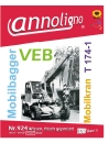 VEB Weimar Werke  Mobilkran Mobilbagger Bagger T 174 & Bild- Ersatzteilliste Explosionszeichnungen - annoligno 924
